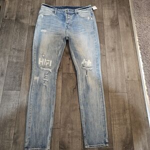 Ksubi Chitch Vertigo Hi Fi Trashed Light  Blue Denim Pants Size 36 {J3}